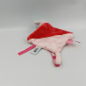 Doudou plat souris rose rouge coeurs super tétine BABY NAT