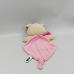Doudou plat lapin rose Trop Mignon Kawaii BABY NAT