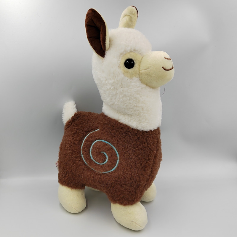 Peluche lama marron blanc LANDAHL