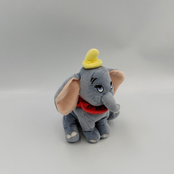 Doudou peluche Dumbo l'éléphant gris col rouge DISNEY NICOTOY