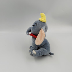 Doudou peluche Dumbo l'éléphant gris col rouge DISNEY NICOTOY