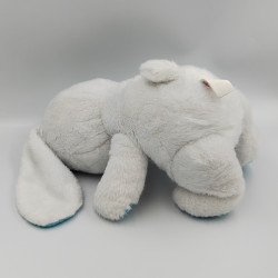 Doudou lapin blanc bleu PETILLOUS GIPSY