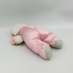 Ancienne poupée chiffon rose blanc coeurs PLAYSKOOL