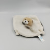 Doudou plat carré ours blanc gris CHICCO