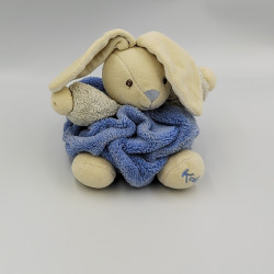 DOUDOU LAPIN PLUME BLANC BLEU KALOO
