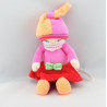 Doudou poupée chiffon arc en ciel COROLLE