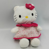 Doudou chat HELLO KITTY robe rose fleurs SANRIO LICENSE