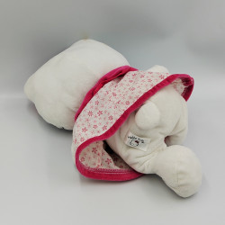 Doudou chat HELLO KITTY robe rose fleurs SANRIO LICENSE