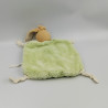 DOUDOU PLAT LAPIN PLUME VERT BLANC