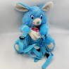Peluche sac à dos Bisounours lapin bleu Toufou CARE BEARS