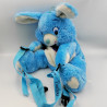 Peluche sac à dos Bisounours lapin bleu Toufou CARE BEARS