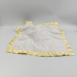 Doudou plat couverture satin blanc jaune lapin Pan-pan Panpan Thumper Disney