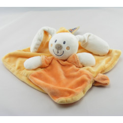 Doudou lapin blanc rose avec mouchoir PLUSHIES COLLECTION