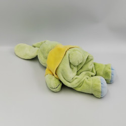 Doudou lapin vert bleu pull jaune FUTUROSCOPE
