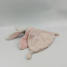 Doudou plat luminescent lapin blanc rose étoiles BABY NAT