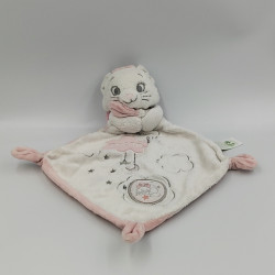 Doudou plat chat blanc rose Marie Les Aristochats DISNEY BABY