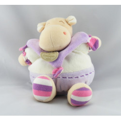 Doudou et compagnie marionnette hippopotame Léo mauve escargot