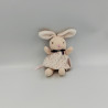 Mini doudou lapin rose violet pois attache tétine Petite rose KALOO