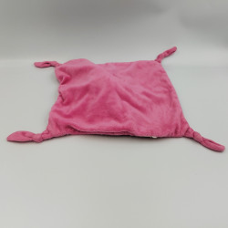 Doudou plat biche faon rose col fleurs KIMBALOO