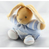 Doudou lapin patapouf bleu blanc bus KALOO