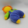 Doudou lion vert bleu jaune orange AUCHAN