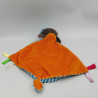 Doudou plat ours bleu orange rayé ZEEMAN FUN HORIZON