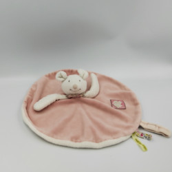 Doudou plat souris rose...