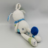 Doudou musical chien blanc bleu rouge vert LIEF