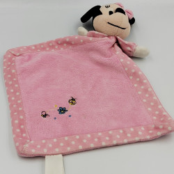 Doudou plat minnie rose pois coccinelle DISNEY (taché)