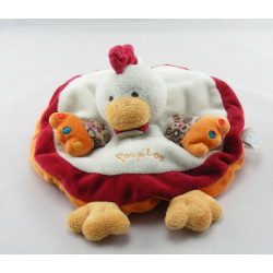 Doudou et compagnie plat coussin coq poule Poupilou 