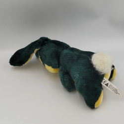 Ancienne peluche lapin vert jaune CP INTERNATIONAL