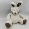 Doudou lapin blanc foulard beige gris SIMBA TOYS NICOTOY 32 cm