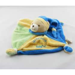 Doudou plat ours les bonbons vert bleu jaune BABY NAT