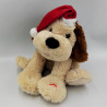 Peluche musical chien beige marron Noël FIZZY