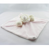 Doudou plat ours rose blanc JACADI