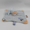 Doudou plat ours bleu fusée NATTOU