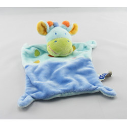 Doudou girafe bleu MOTS D'ENFANTS