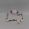 Doudou plat mouton blanc gris pois JACADI