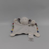 Doudou plat mouton blanc gris pois JACADI