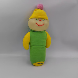 Ancienne peluche Luciole phosphorescent Toto vert jaune AJENA