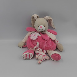 Doudou et compagnie lapin rose pétale bébé anneau Mon doudou à moi