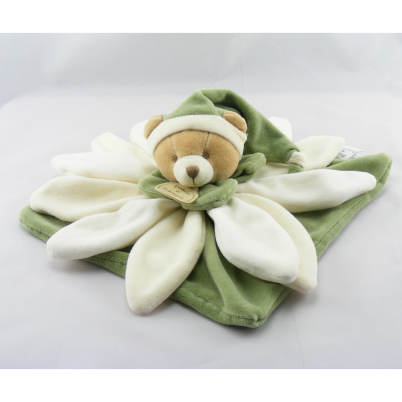 Doudou et compagnie collector ours plat fleur rouge orange 