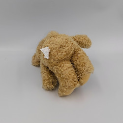 Ancienne peluche ours beige noeud papillon à carreaux GUND 1992