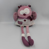 Doudou Mam'zelle Bou hibou chouette rose violet SAUTHON