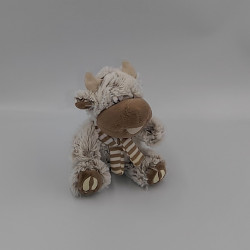 Doudou peluche vache beige marron NATURE COLLECTION