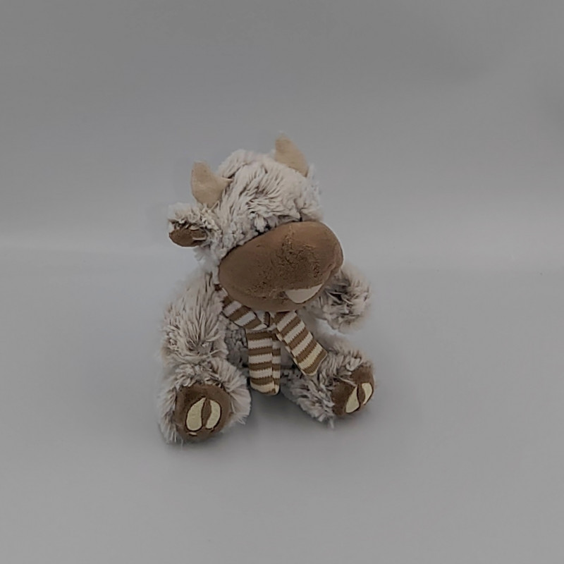 Doudou peluche vache beige marron NATURE COLLECTION