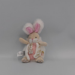 Doudou et compagnie lapin beige blanc rose Lapin de sucre