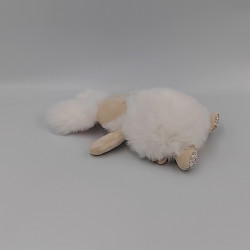 Doudou et compagnie lapin beige blanc rose Lapin de sucre