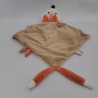 Doudou plat renard orange marron Budiezzz NATTOU
