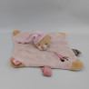 Doudou plat ours rose fusée NATTOU